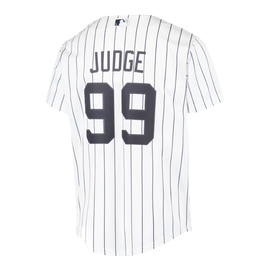 Youth New York Yankees Aaron Judge White Home Pinstripe Nike Player Jersey