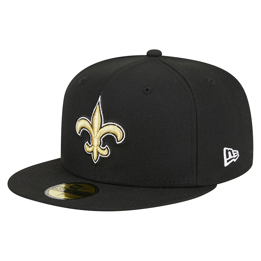 New Orleans Saints Black Team Color Basic Era 59FIFTY Fitted Hat