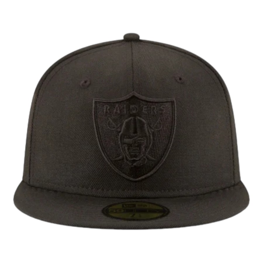 Las Vegas Raiders Black on Basic New Era 59FIFTY Fitted Hat