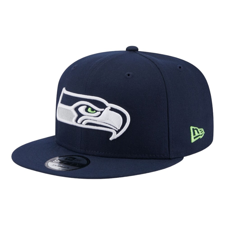 Seattle Seahawks Navy Team Color Basic New Era 9FIFTY Snapback Hat