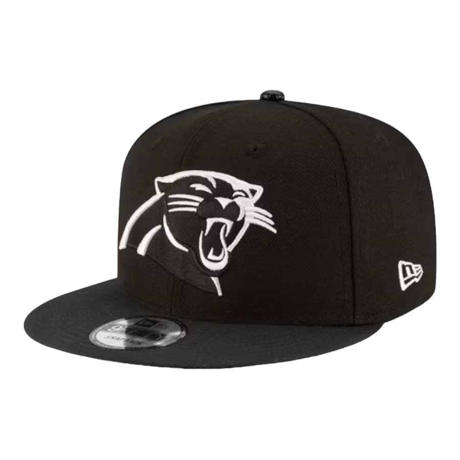 New Era 9Fifty Snapback Cap Carolina Panthers - Zwart Dark Graphite | NFL Pet Met Groot Logo