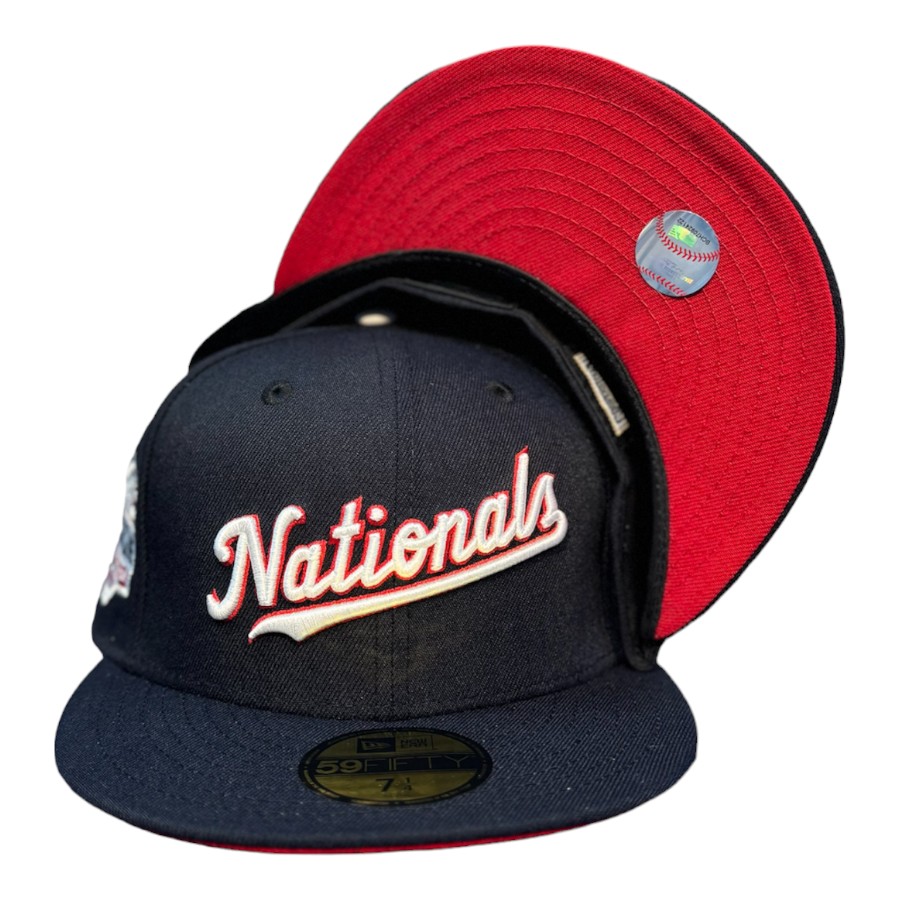 Washington Nationals Navy Script 2018 ASG Patch Red UV New Era 59Fifty Fitted Hat