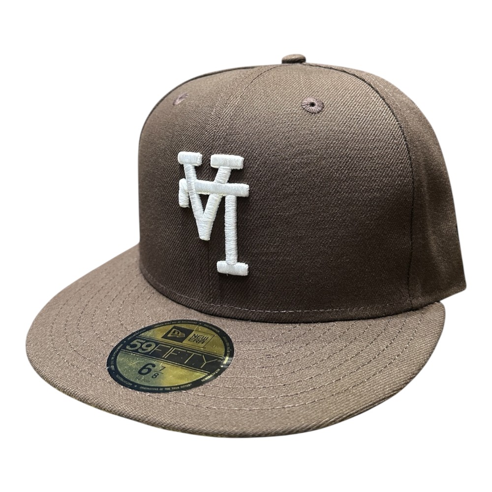 Los Angeles Dodgers Brown Upside Down Logo Gray UV New Era 59FIFTY Fitted Hat