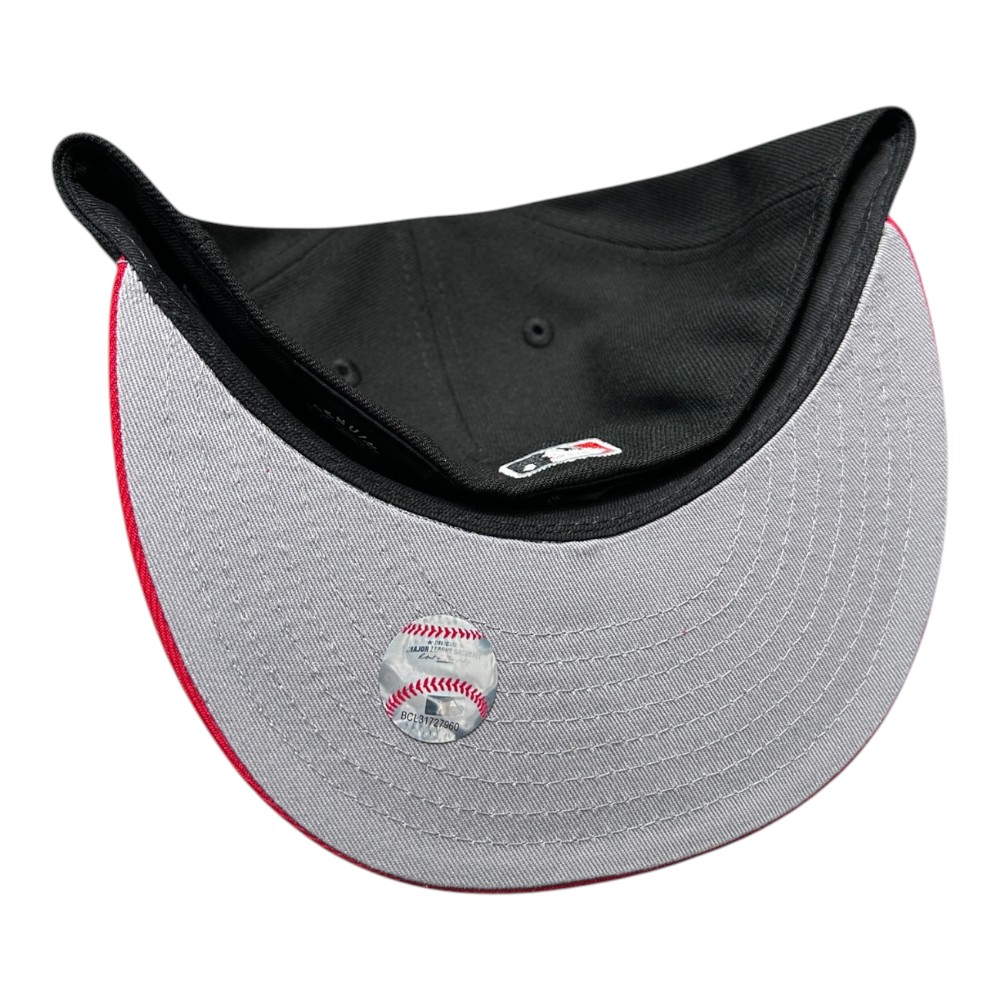 Los Angeles Dodgers Upside Down Logo Gray UV New Era 59FIFTY Fitted Hat