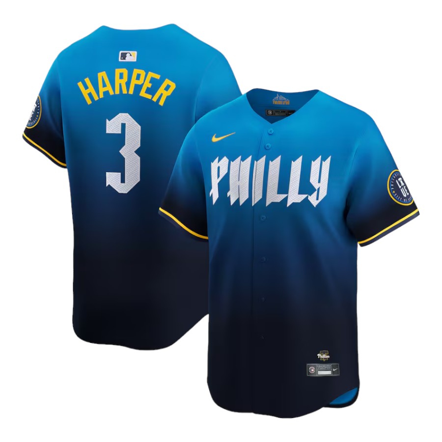 Philadelphia Phillies Bryce Harper Blue City Connect Nike Limited