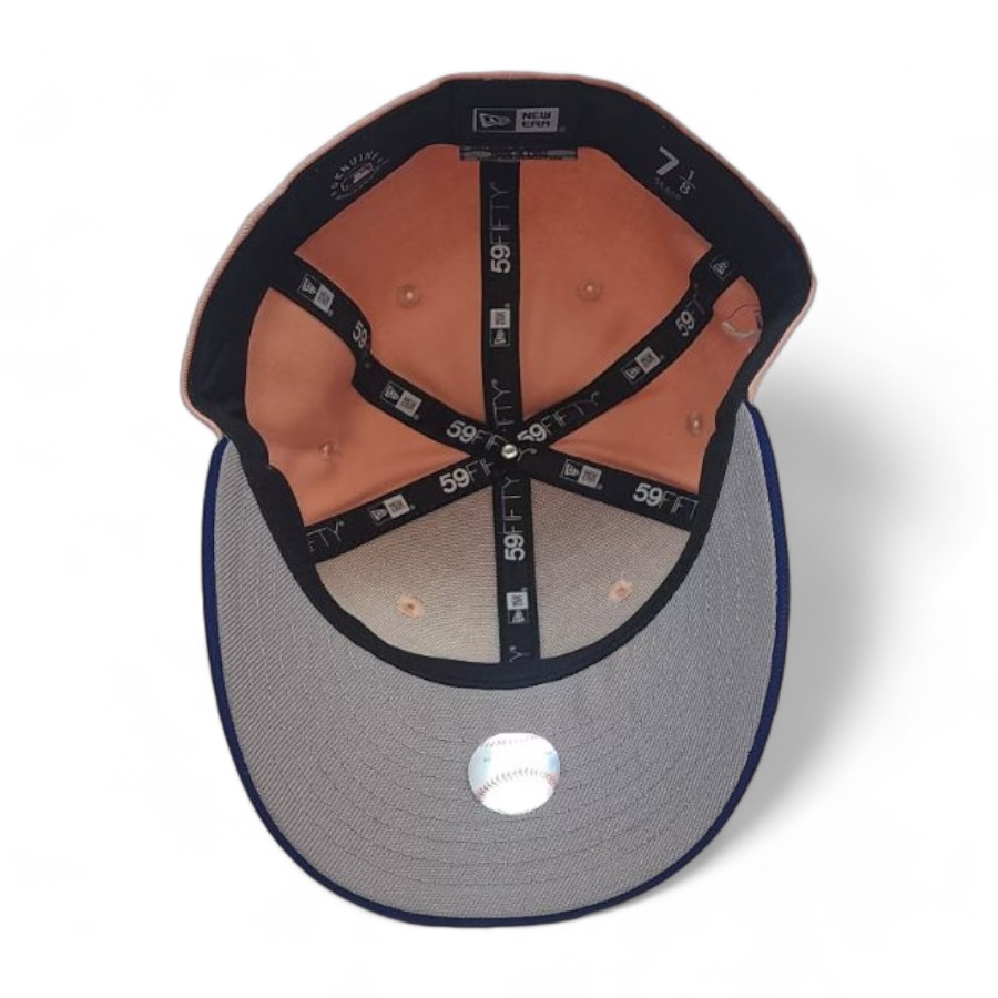 Los Angeles Dodgers Pink and Blue Mothers Day "Worlds Best Mom" Embroidery Gray UV 59FIFTY Fitted Hat