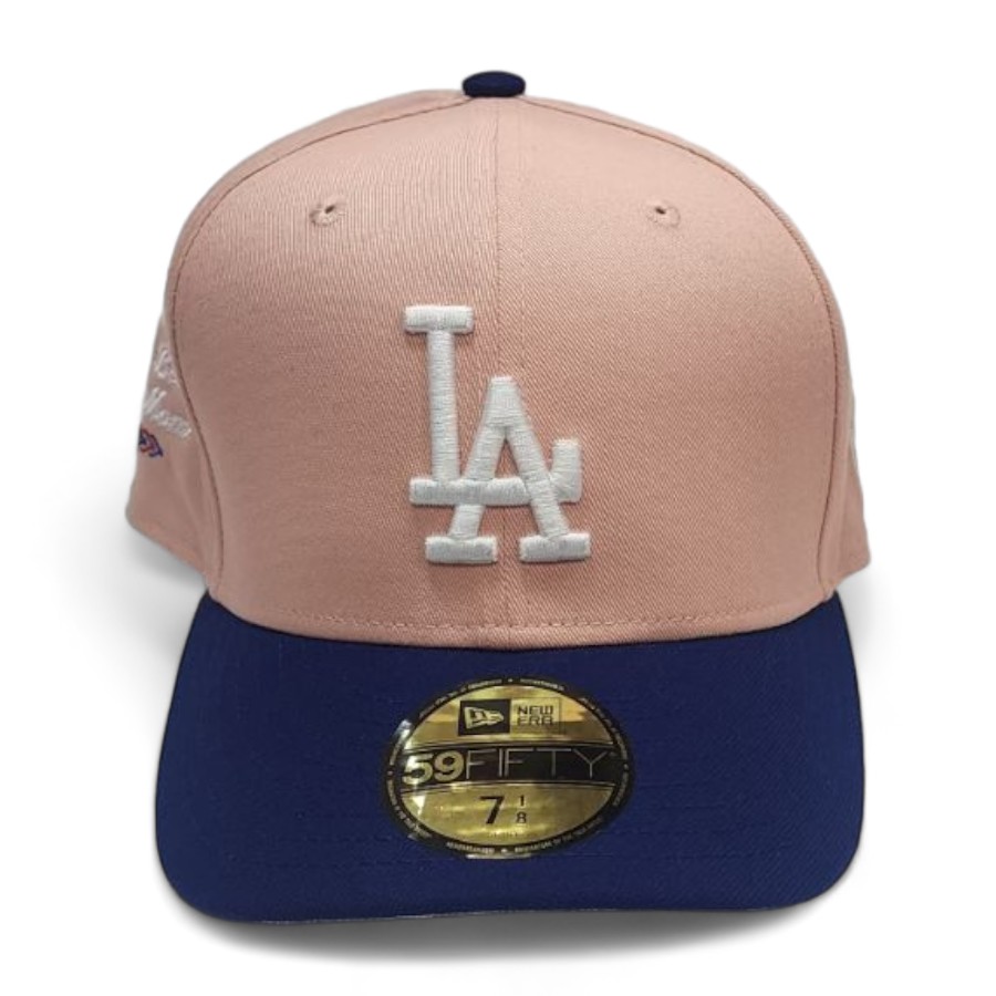 Los Angeles Dodgers Pink and Blue Mothers Day "Worlds Best Mom" Embroidery Gray UV 59FIFTY Fitted Hat