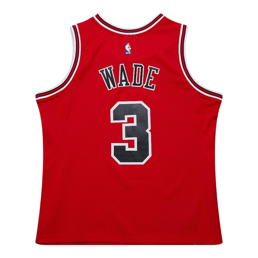 Chicago Bulls Dwayne Wade Mitchell & Ness 2016-17 Hardwood Classics Swingman Player Red Jersey