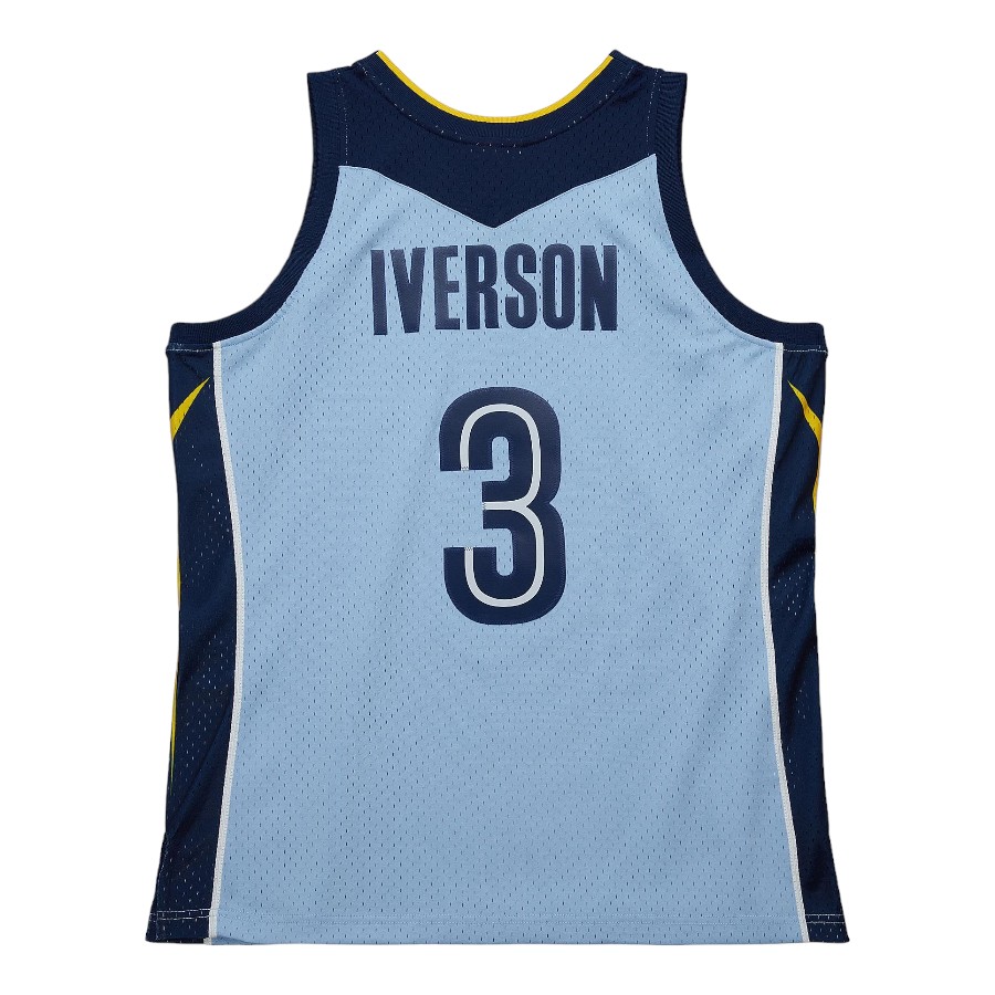 Memphis Grizzlies Allen Iverson Mitchell & Ness 2009-10 Hardwood Classics Swingman Player Blue Alternate Jersey