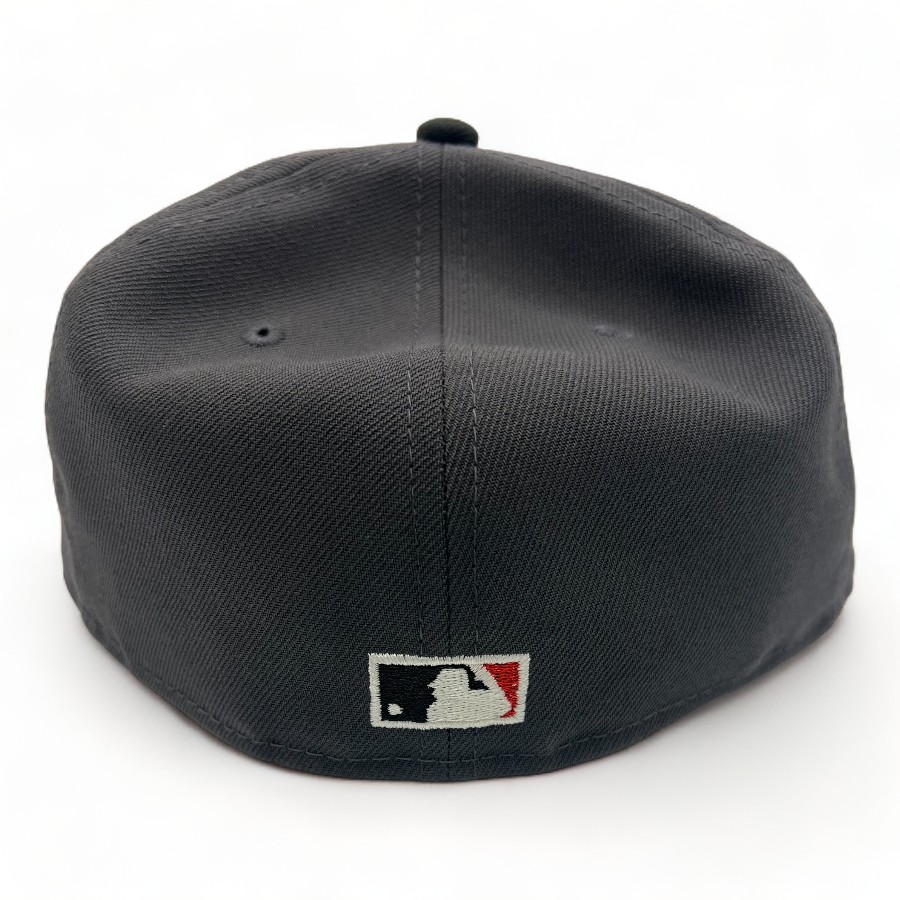 San Francisco Giants Graphite and Black Kat Alcatraz 2007 All Star Game Patch Gray UV New Era 59Fifty Fitted Hat