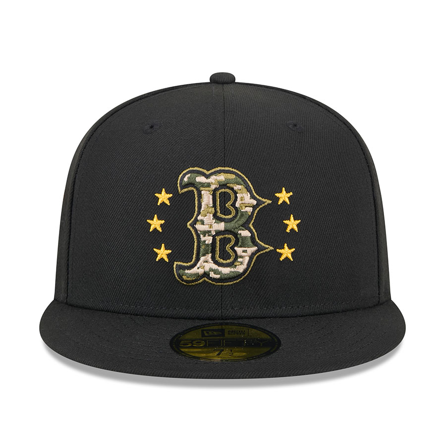 Boston Red Sox Black 2024 Armed Forces Day New Era 59FIFTY Fitted Hat