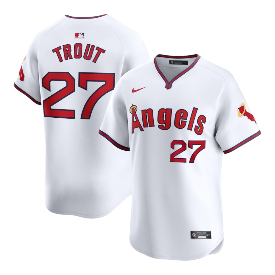 Los Angeles Angels Mike Trout White Alternate Nike Limited Player