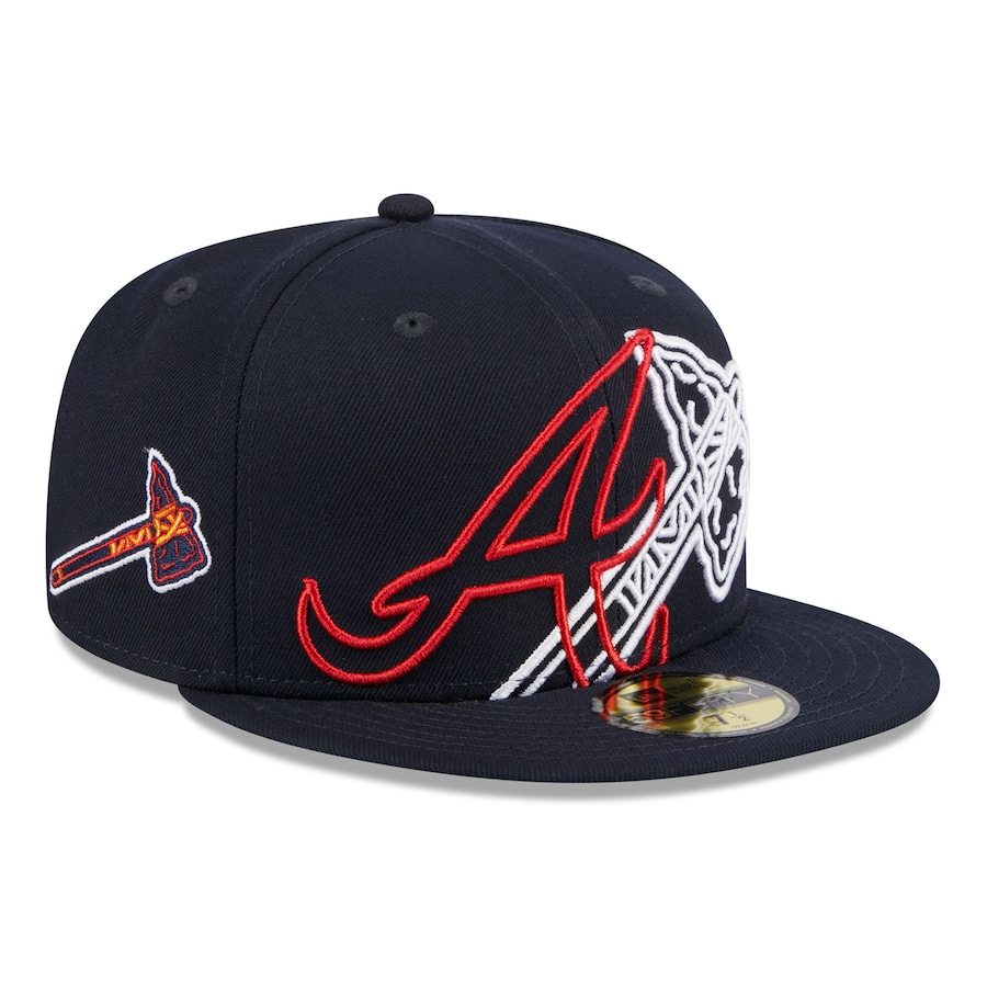 Atlanta Braves Navy Game Day Overlap Gray UV New Era 59Fifty