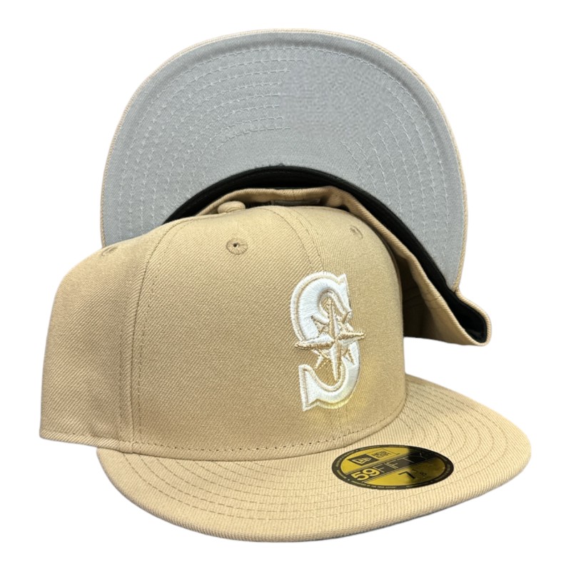 Seattle Mariners Khaki Basic Gray UV 59FIFTY Fitted Hat