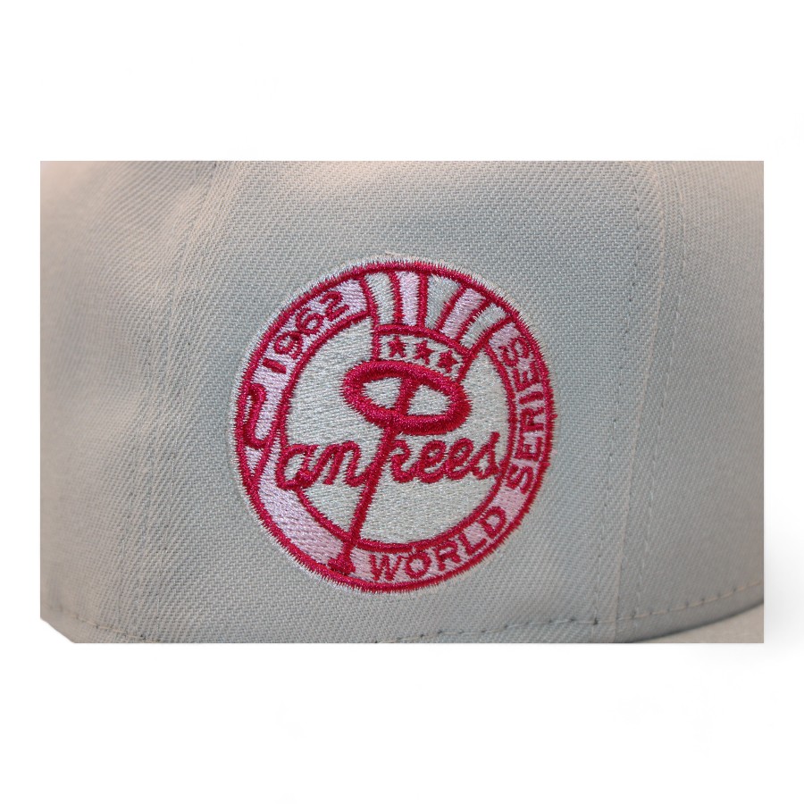 New York Yankees Stone "DPM Stock Pack" 1962 World Series Patch Pink UV Era 59Fifty Fitted Hat