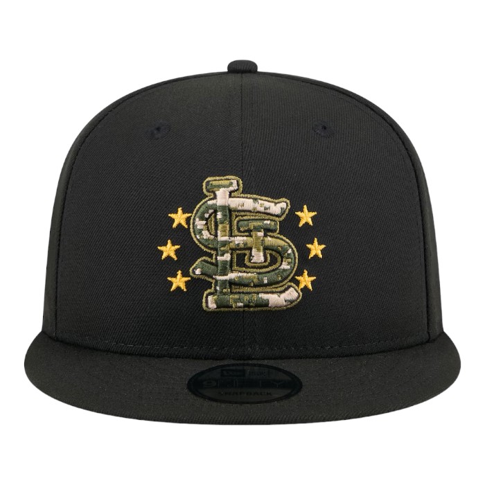 St. Louis Cardinals Black 2024 Armed Forces New Era 9FIFTY Snapback Hat