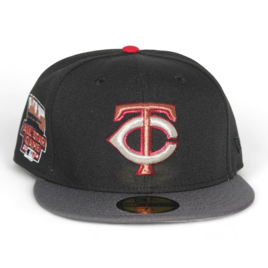 Minnesota Twins Black and Graphite "Cash Pack" 2014 All Star Game Patch Gray UV New Era 59Fifty Fitted Hat