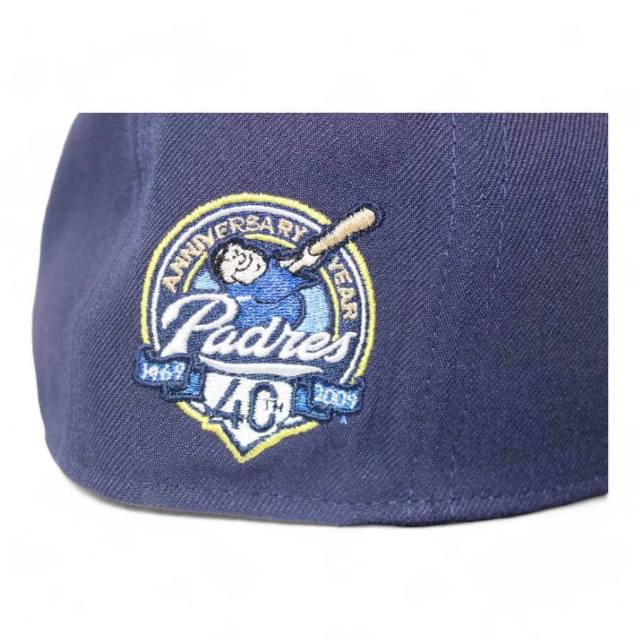 San Diego Padres Blue and Black "Valley Creator Gang Pack" 40th Anniversary Patch Gray UV New Era 59Fifty Fitted Hat