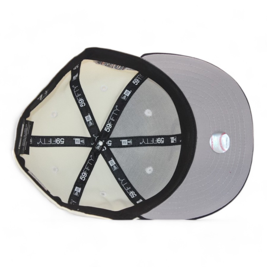 Cincinatti Reds Cream and Navy "80West Creator Gang Pack" 150th Anniversary Patch Gray UV New Era 59Fifty Fitted Hat