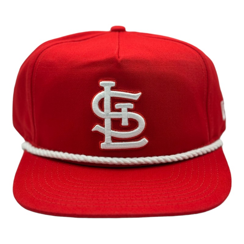St. Louis Cardinals Classic Red and White Golfer Hat New Era Snapback