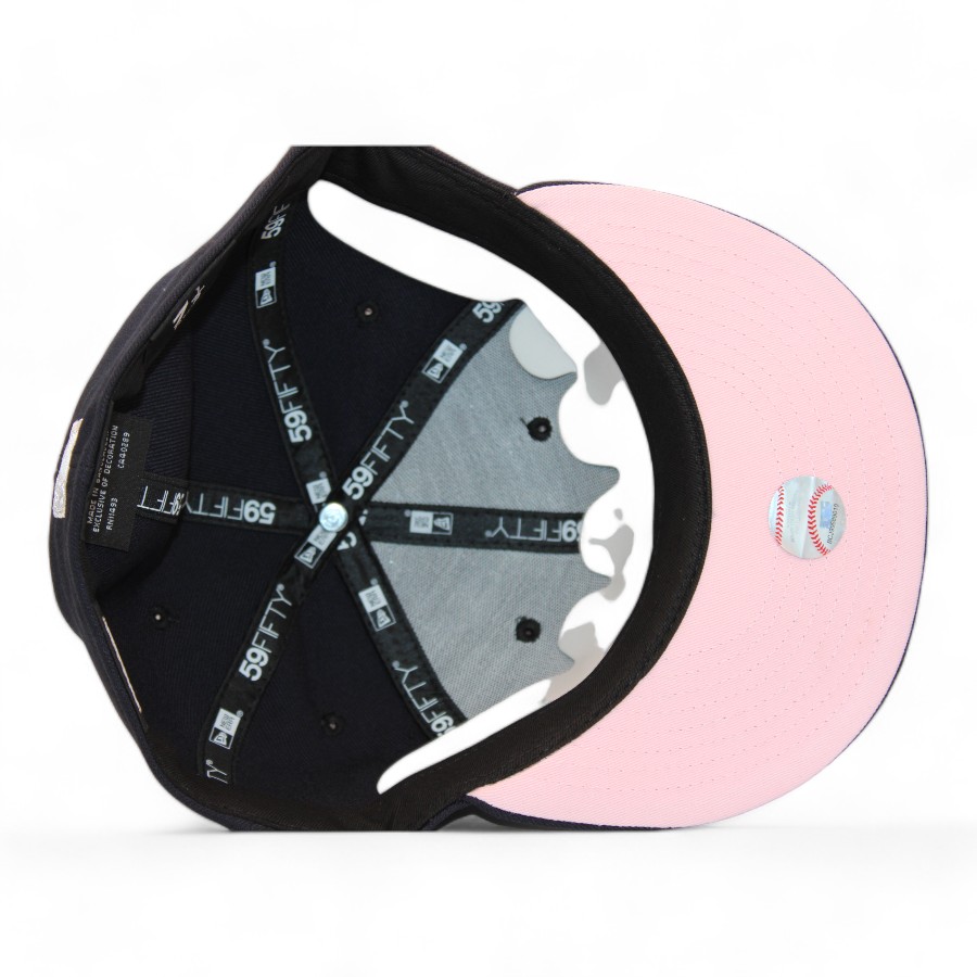 New York Yankees Navy "DPM Stock Pack" 1956 World Series Patch Pink UV Era 59Fifty Fitted Hat