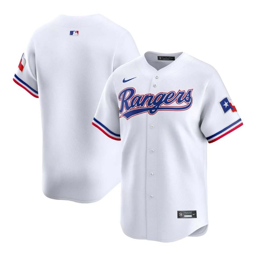 Texas Rangers White Home Blank Nike Limited Jersey