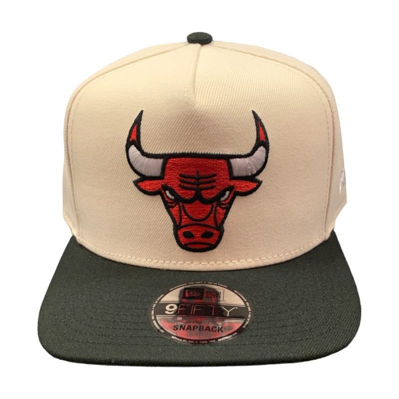 Chicago Bulls Tan Black Two Tone New Era 9FIFTY A-Frame Snapback Hat