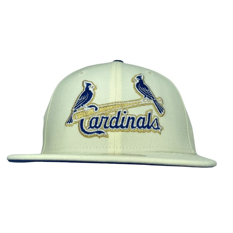 St. Louis Cardinals Cream 125h Anniversary Patch Royal Blue UV New Era 59FIFTY Fitted Hat