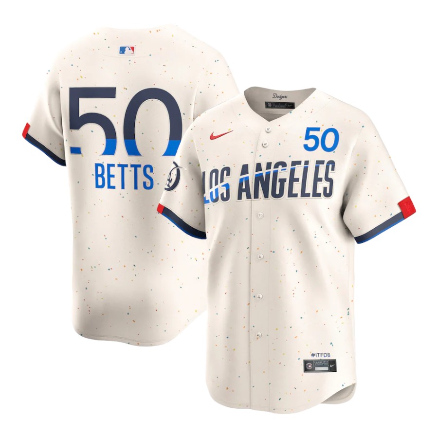 Los Angeles Dodgers Mookie Betts ユニフォーム Los Angeles Dodgers Mookie Betts Cream 2024 City Connect