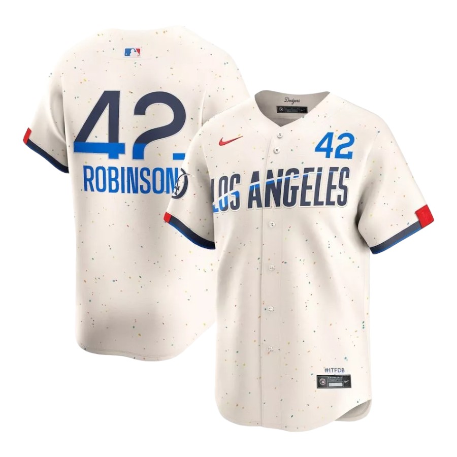 Los Angeles Dodgers Jackie Robinson Cream 2024 City Connect Nike