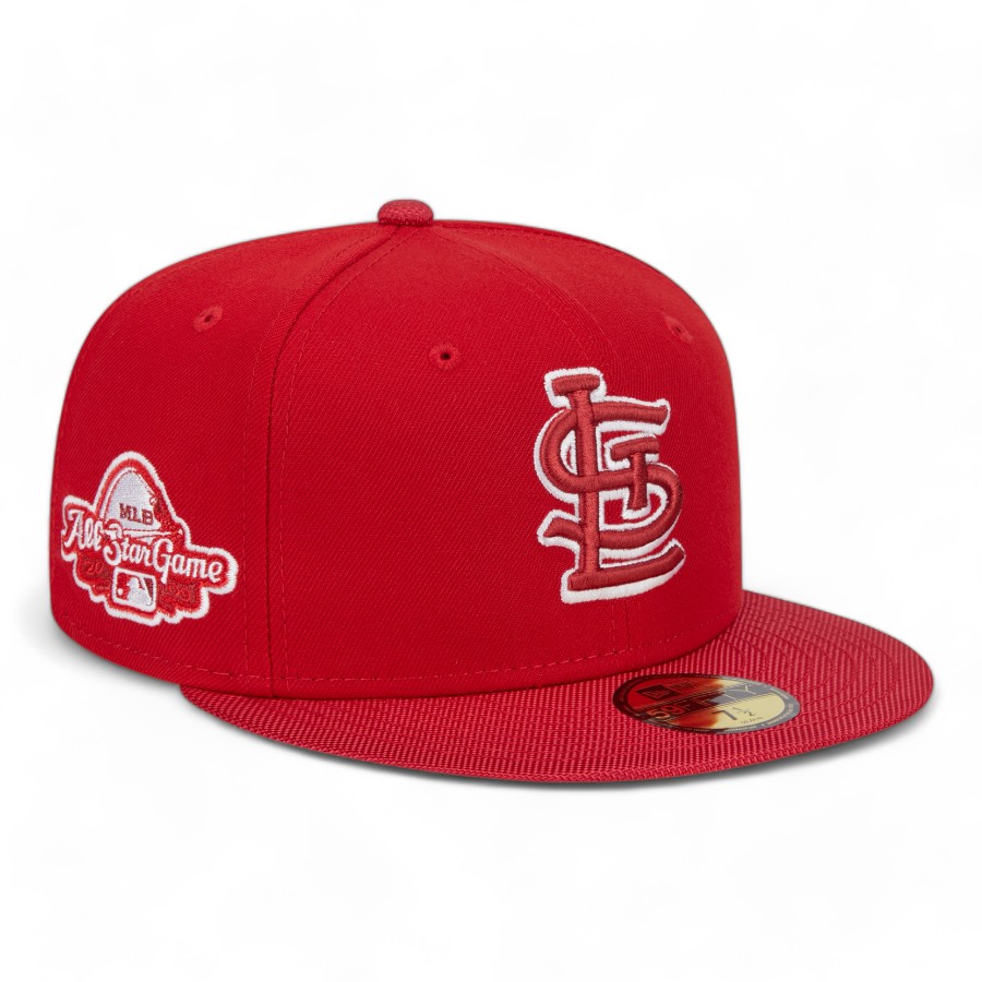 St. Louis Cardinals Red and White 2009 MLB All Star Game Patch Gray UV New Era 59FIFTY Fitted Hat