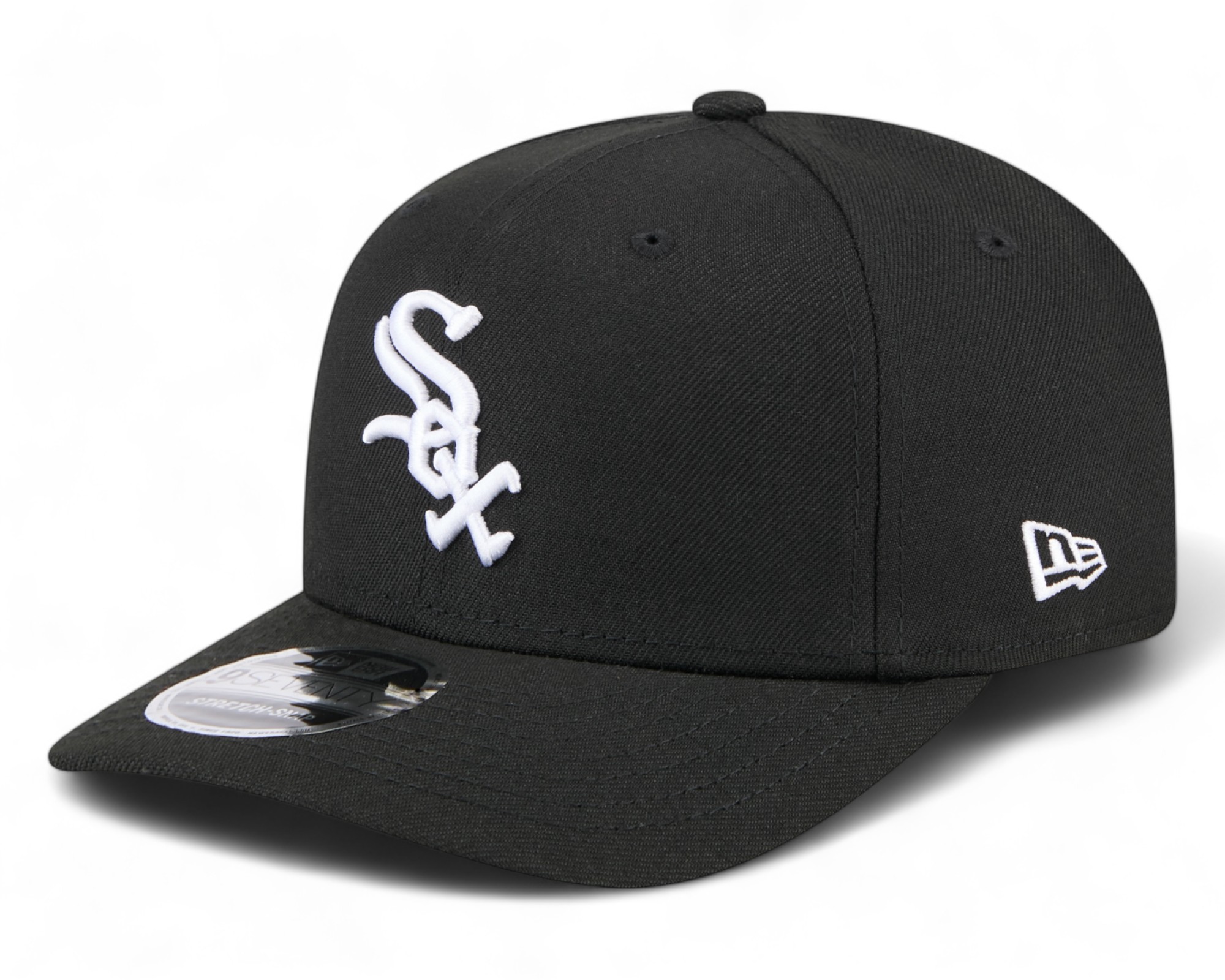 Chicago White Sox Classic Black New Era 9SEVENTY Stretch Snapback Hat