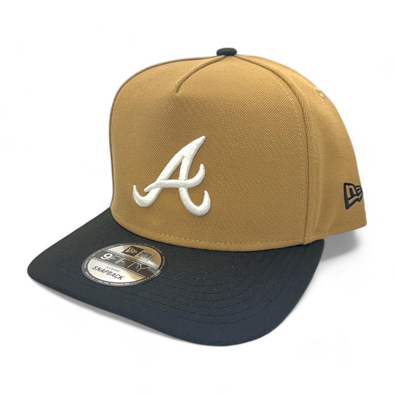 Atlanta Braves Khaki Brown and Black Two Tone Gray UV New Era