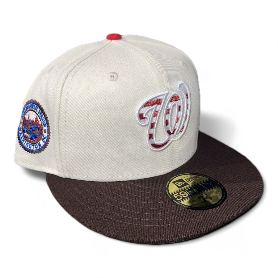 Washington Nationals Chrome and Walnut 2008 Inaugural Season Patch Gray UV New Era 59FIFTY Fitted Hat