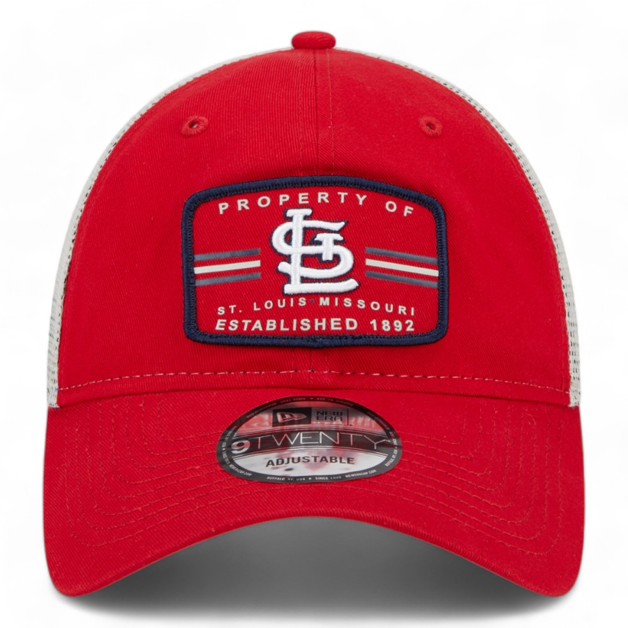 St. Louis Cardinals Red with White Trucker Mesh Red UV New Era 9TWENTY Snapback Hat