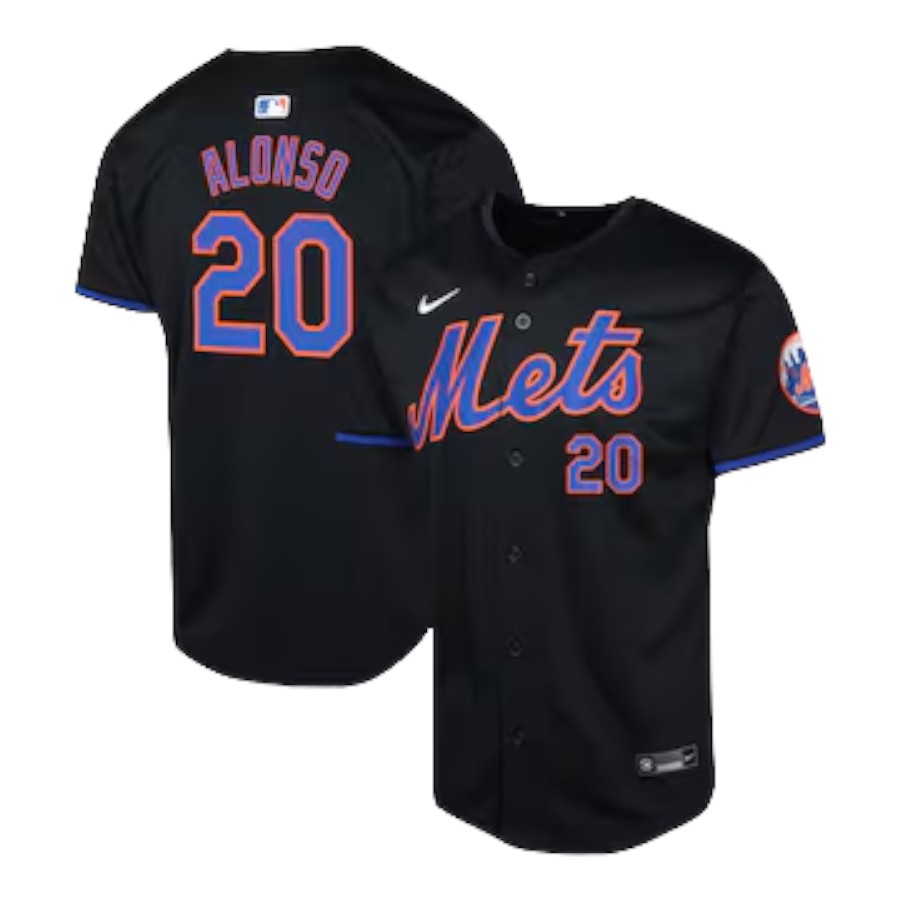 Youth New York Mets Pete Alonso Nike Black Alternate Jersey | Pro