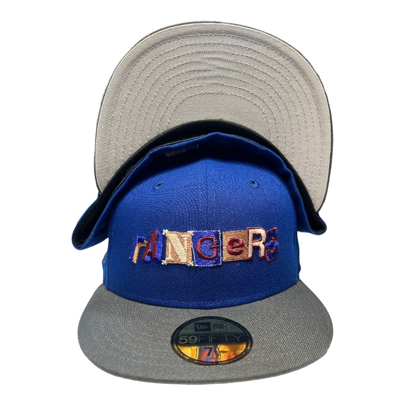 Texas Rangers Royal and Graphite Final Season Patch Gray UV New Era 59FIFTY Fitted Hat