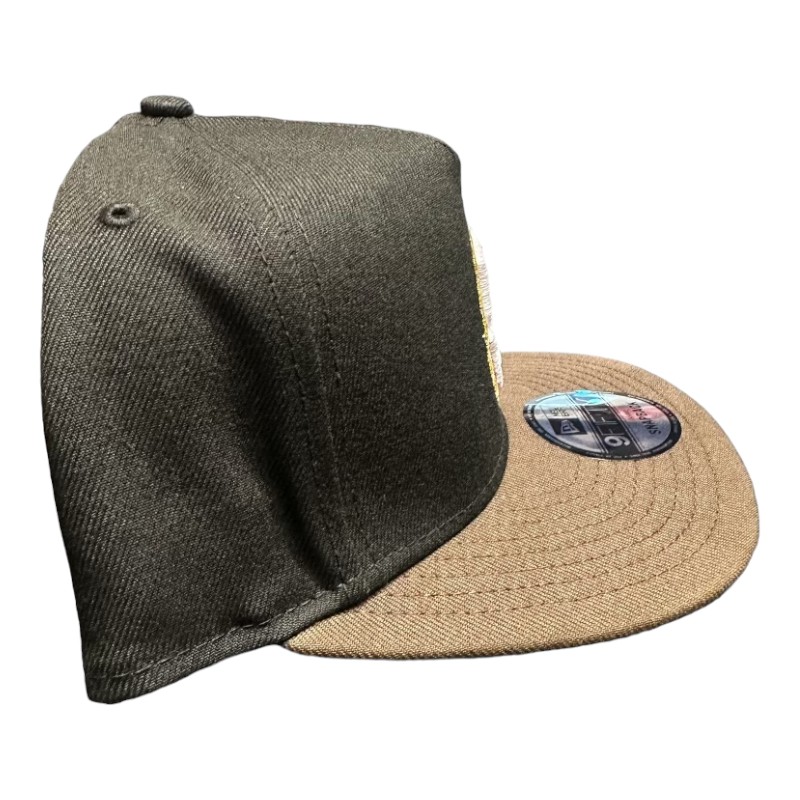 San Francisco Giants Black and Brown Upside Down Logo Gray UV New Era 9FIFTY A-Frame Snapback Hat