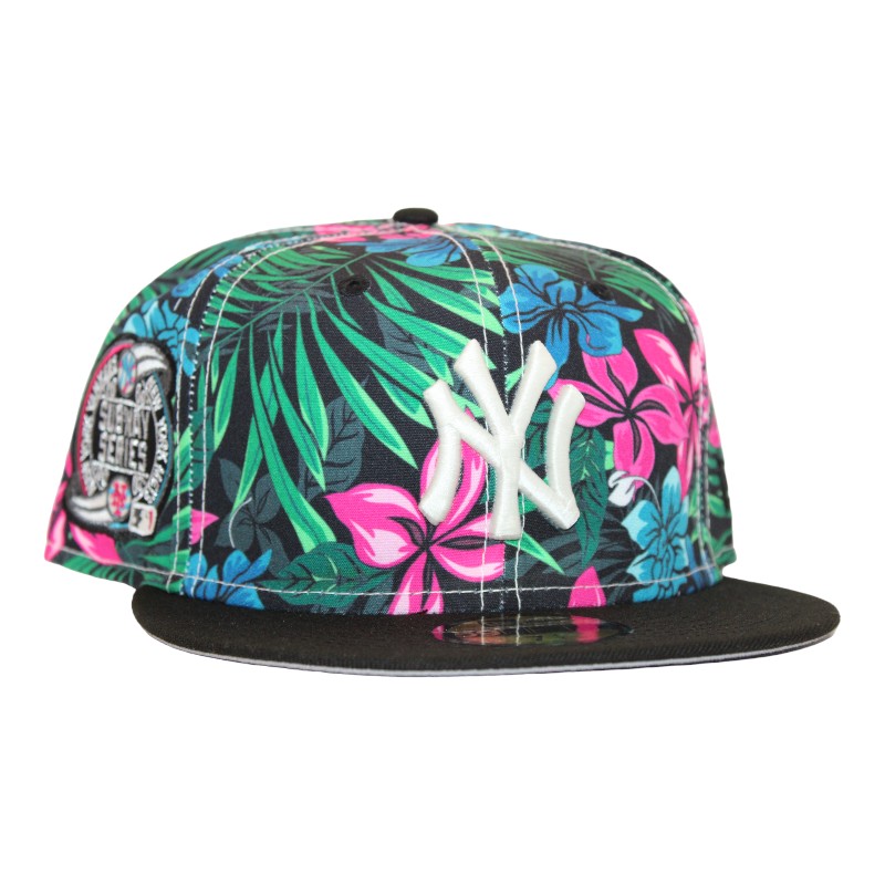 New York Yankees Dark Floral and Black "FHN DPM FittedHat Pack" Subway Series Patch Gray UV Era 59Fifty Fitted Hat