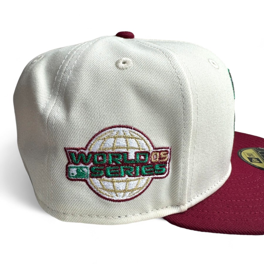 Chicago White Sox Chrome and Maroon "Taylor St" 2005 WS Patch Green UV New Era 59FIFTY Fitted Hat