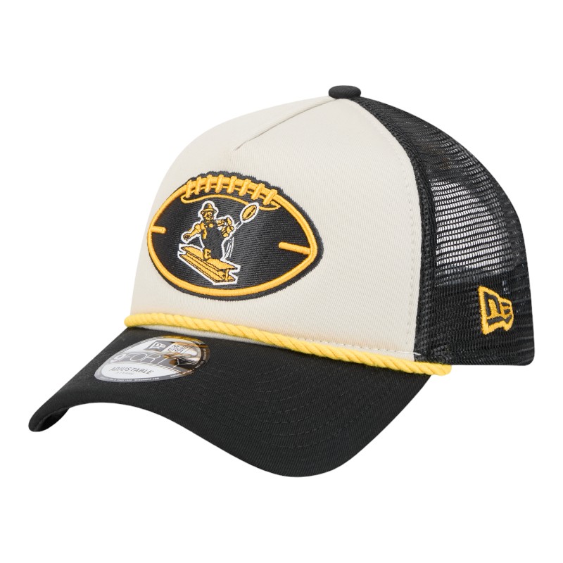 Pittsburgh Steelers 2024 Historic Throwback NFL Sideline New Era A-Frame 9FORTY Snapback Hat