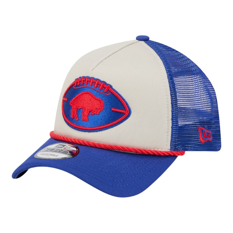 Buffalo Bills 2024 Historic Throwback NFL Sideline New Era A-Frame 9FORTY Snapback Hat
