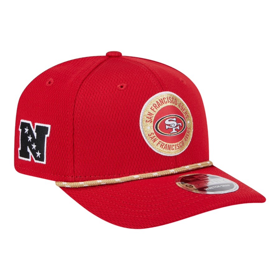 San Francisco 49ers Red 2024 NFL Sideline New Era 9SEVENTY Stretch-Snap Hat