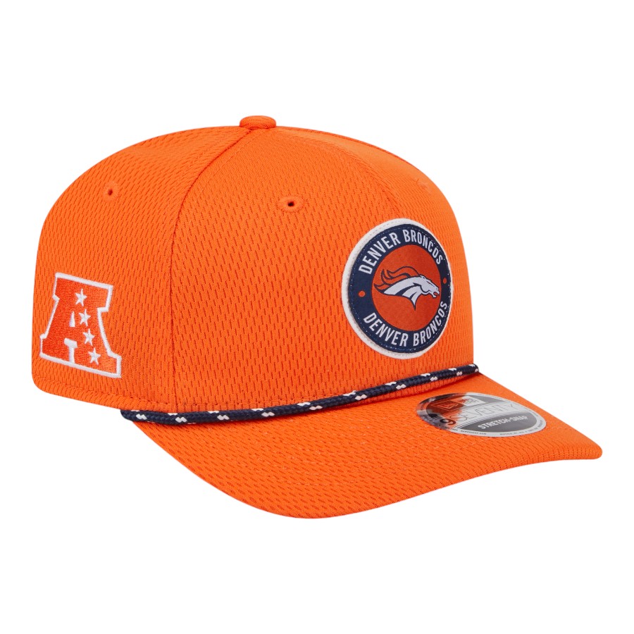 Denver Broncos Orange 2024 NFL Sideline New Era 9SEVENTY Stretch-Snap Hat