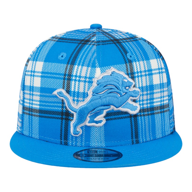 Detroit Lions 2024 Sideline Statement Plaid New Era 9FIFTY Snapback Hat