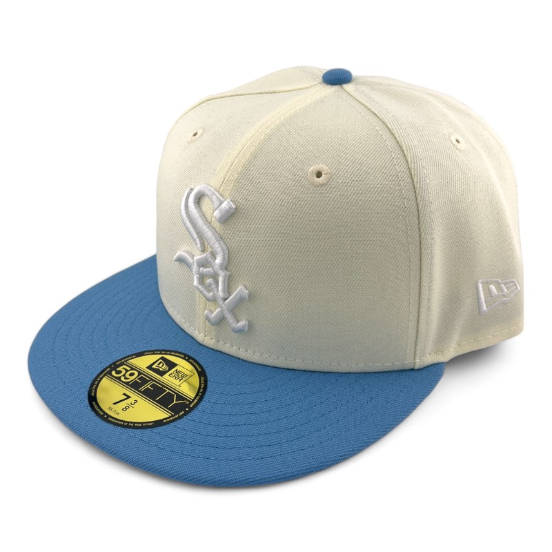 Chicago White Sox Chrome and Powder Blue Two Tone Gray UV New Era 59FIFTY Fitted Hat