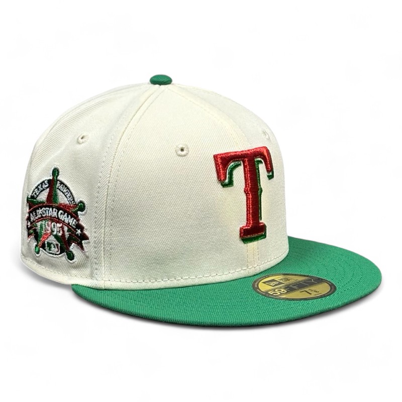Texas Rangers Chrome and Green 1995 ASG Patch Gray UV New Era 59FIFTY Fitted Hat