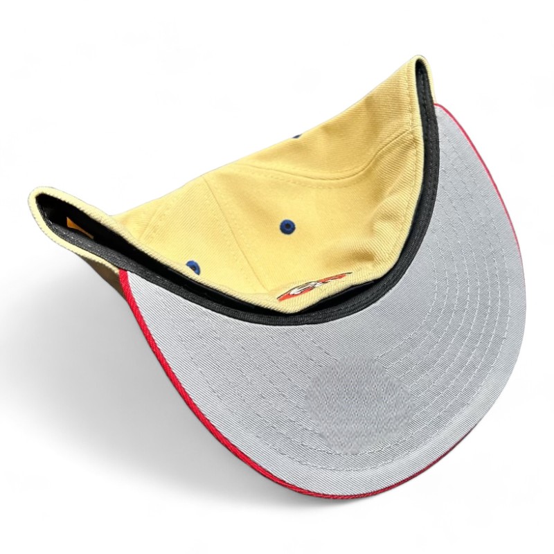 San Francisco 49ers Vegas Gold and Red Saloon Wordmark Gray UV NFL 59FIFTY Fitted Hat