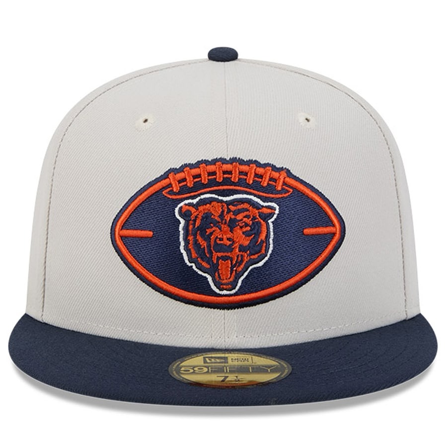 Chicago Bears 2024 Sideline Historic Stone Gray New Era 59FIFTY Fitted Hat