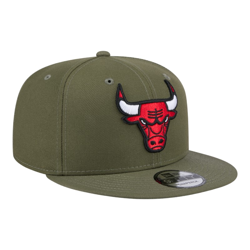 Chicago Bulls Olive Green Basic NBA New Era 9FIFTY Snapback Hat